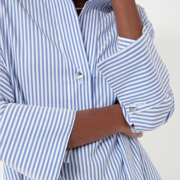 Tuckernuck Blue Stripe Willow Blouse - Picture 6 of 9